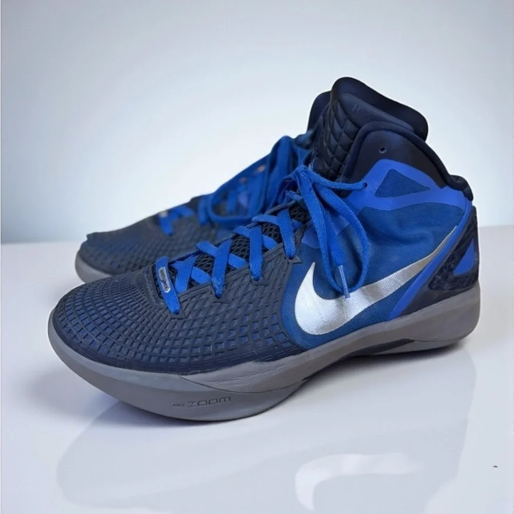 Nike Zoom Hyperdunk 2011 Premium Basketball Shoes Blue Silver Men’s Size 11.5